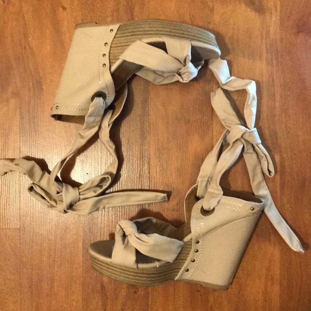 Strappy Wedge Heels